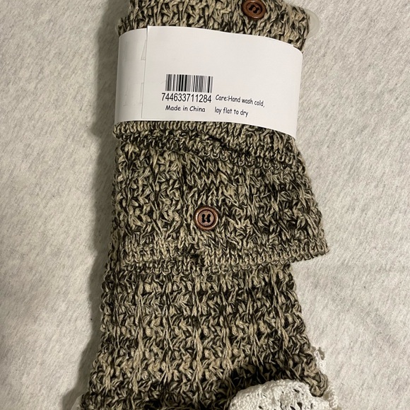 Cozy Knit Leg Warmers Set - Multicolor and Brown - Picture 3 of 3
